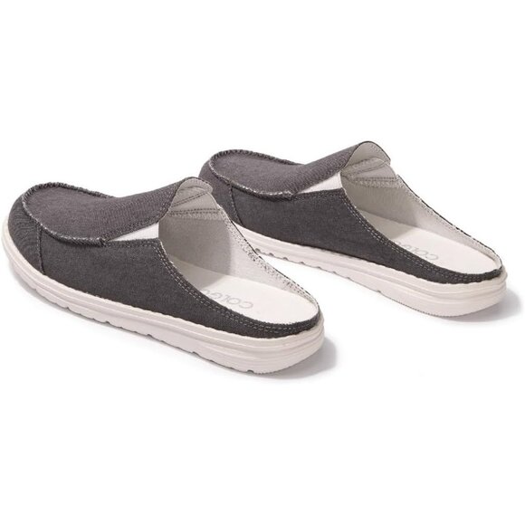 Colgo Womens Size 9 Mules Slip On Shoes Comfortable Gray Casual Canvas - Picture 10 of 12